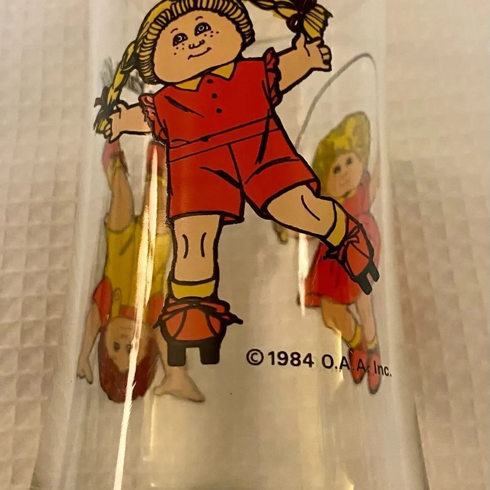 Cabbage Patch Kids Child's Juice Tumbler Drinking Glass Cup Vintage 1984